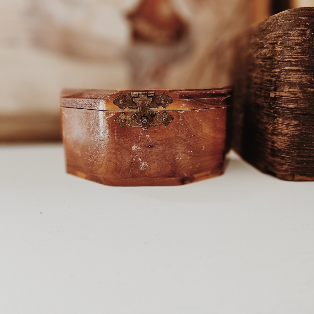 Vintage Wooden Trinket Box
